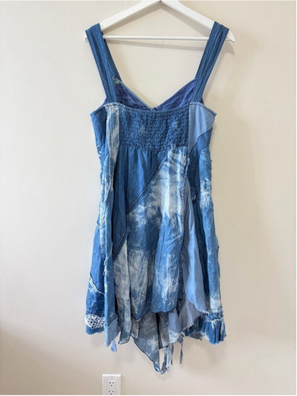 JUJU & CHRISTINE Patchwork Boho Denim Dress size L - Picture 3 of 12